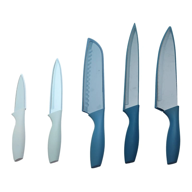 10-Piece Blue Soft Touch Knife Set 3 10-Piece Blue Soft Touch Knife Set