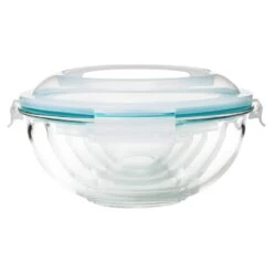 10-Piece Glass Salad Bowl With Locking Lid