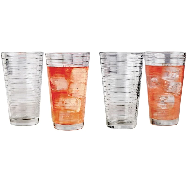 10-Piece Hoop Textured Glass Cooler Set, 15.75oz 3 10-Piece Hoop Textured Glass Cooler Set, 15.75oz