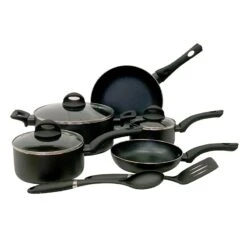 10-Piece Non-Stick Aluminum Finish Cookware Set