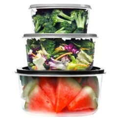 10-Piece Square Plastic Food Storage Set With Lids 7 10-Piece Square Plastic Food Storage Set With Lids -Cheap Cookware Store 10 piece square plastic food storage set with lids 2