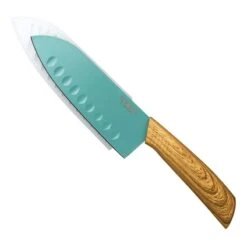 10-Piece Wood-Look Handle Non-Stick Knife & Sheath Set -Cheap Cookware Store 10 piece wood look handle non stick knife sheath set 3