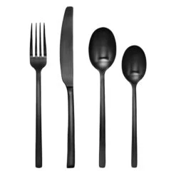 16-Piece Beacon Black Flatware Set