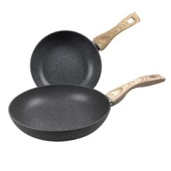 2-Pack Grey Speckled Non-Stick Fry Pan