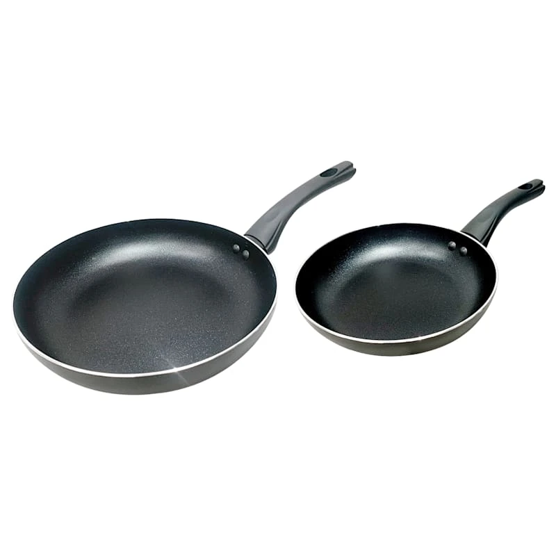 2-Pack Non-Stick Aluminum Frying Pan, 8"/10" 3 2-Pack Non-Stick Aluminum Frying Pan, 8"/10"