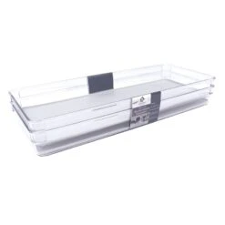 2-Piece Clear Multipurpose Drawer Organizer With Non-Slip Base