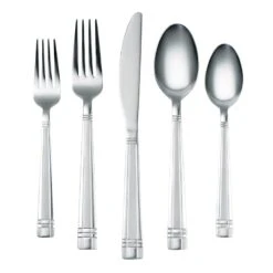 20-Piece Axis Sanded Silver Flatware Set