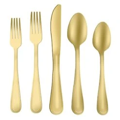 20-Piece Bayley Flatware Set, Champagne Gold