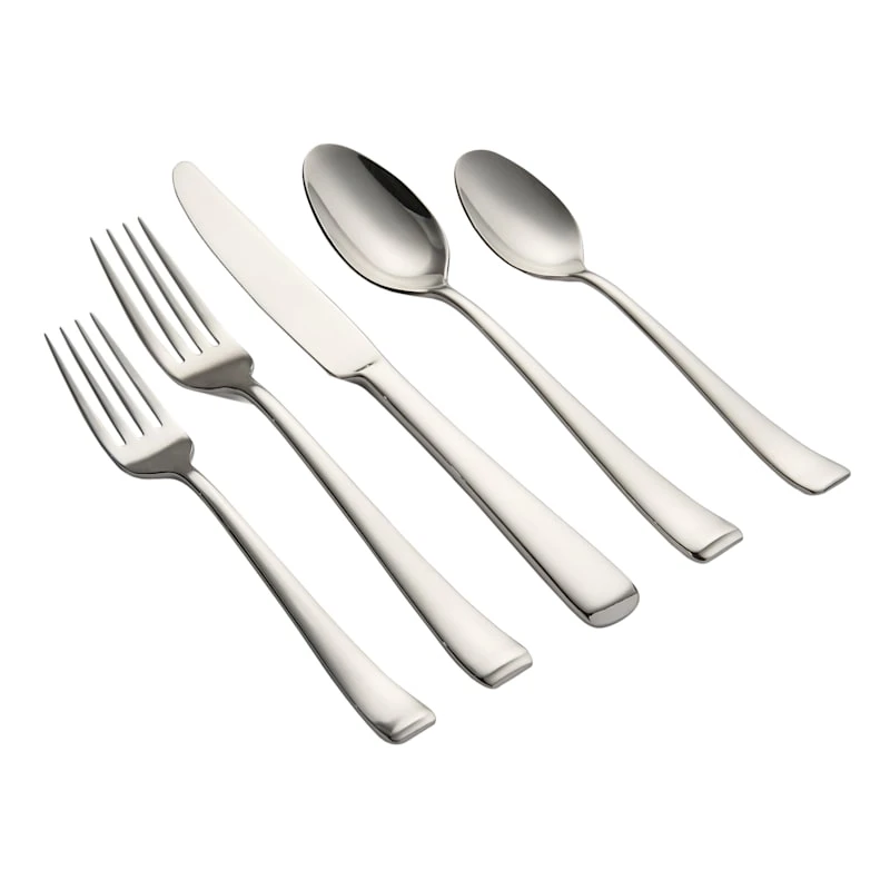 20-Piece Dexter Mirrored Satin Flatware Set 3 20-Piece Dexter Mirrored Satin Flatware Set
