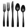 20-Piece Percy Flatware Set, Satin Black