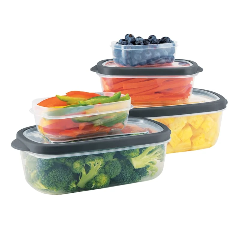 20-Piece Rectangle Plastic Food Storage Set With Vent Lid 4 20-Piece Rectangle Plastic Food Storage Set With Vent Lid - Image 2