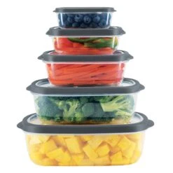 20-Piece Rectangle Plastic Food Storage Set With Vent Lid 9 20-Piece Rectangle Plastic Food Storage Set With Vent Lid -Cheap Cookware Store 20 piece rectangle plastic food storage set with vent lid 3