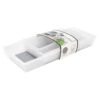 3-Piece White & Grey Drawer Organizer -Cheap Cookware Store 3 piece white grey drawer organizer