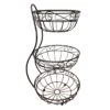 3-Tier Brown Metal Scroll Fruit Basket -Cheap Cookware Store 3 tier brown metal scroll fruit basket