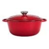 3.5-Quart Enameled Cast Iron Dutch Oven, Red
