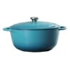 3.5-Quart Enameled Cast Iron Dutch Oven, Teal
