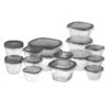 30-Piece Plastic Food Storage Container Set, Grey