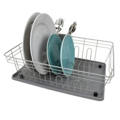 3Pc Dish Rack Contempo Grey