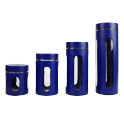 4-Piece Canister Set, Navy