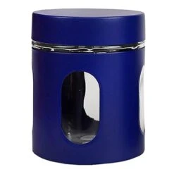 4-Piece Canister Set, Navy -Cheap Cookware Store 4 piece canister set navy 5