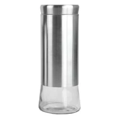 4-Piece Canister Set With Clear Base, Silver 10 4-Piece Canister Set With Clear Base, Silver -Cheap Cookware Store 4 piece canister set with clear base silver 2