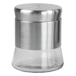 4-Piece Canister Set With Clear Base, Silver 13 4-Piece Canister Set With Clear Base, Silver -Cheap Cookware Store 4 piece canister set with clear base silver 5