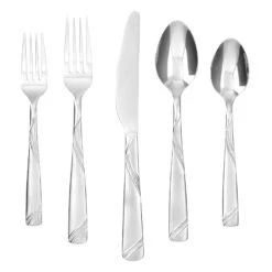40-Piece Tabitha Sanded Chrome Buffet Flatware Set