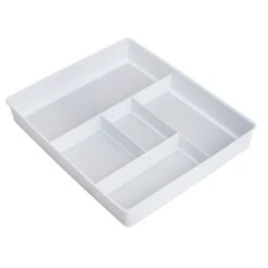 5-Compartment Clear Drawer Organizer