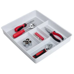 5-Compartment Clear Drawer Organizer -Cheap Cookware Store 5 compartment clear drawer organizer 3