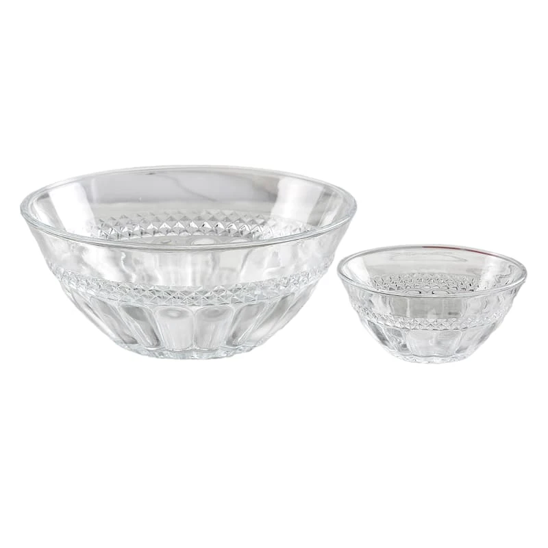 5-Piece Gardenia Glass Salad Bowl Set 3 5-Piece Gardenia Glass Salad Bowl Set