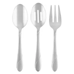 51-Piece Swirl Sanded Silver Flatware Set -Cheap Cookware Store 51 piece swirl sanded silver flatware set 3