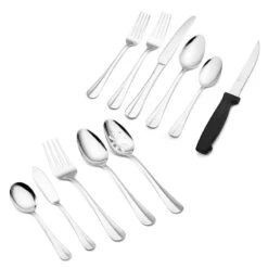 53-Piece Simplicity Flatware Set, Silver