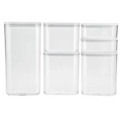 6-Piece Clear Square Canisters -Cheap Cookware Store 6 piece clear square canisters 2