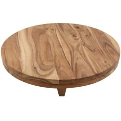 Acacia Wood Round Rotating Lazy Susan