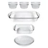 Anchor Hocking 9-Piece Clear Glass Baking Set