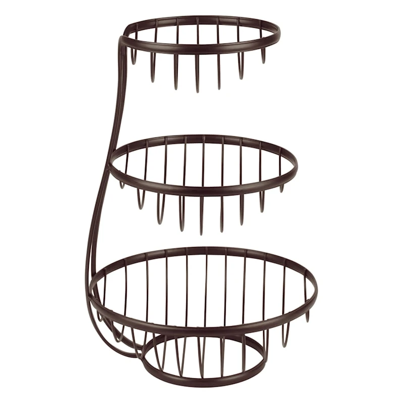 Ashley 3-Tier Bronze Fruit Basket 4 Ashley 3-Tier Bronze Fruit Basket - Image 2