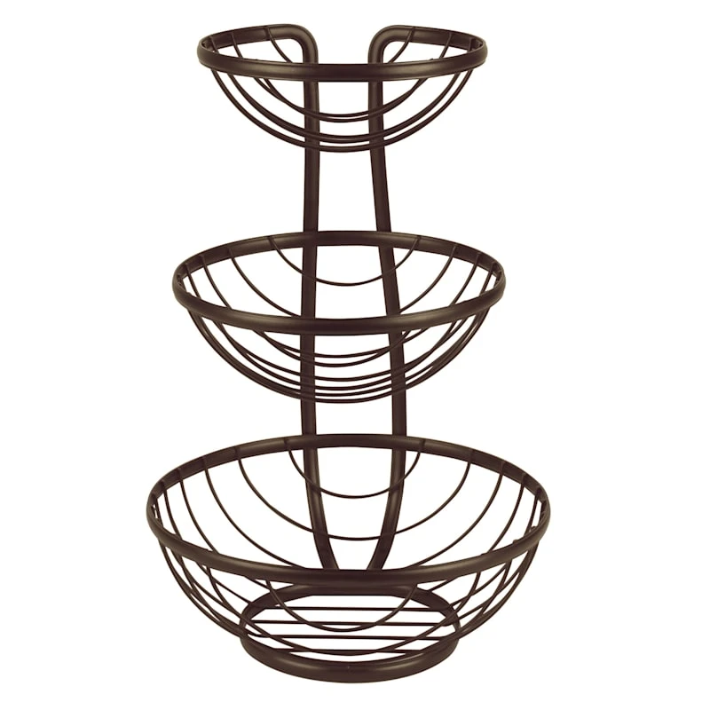 Ashley 3-Tier Bronze Fruit Basket 5 Ashley 3-Tier Bronze Fruit Basket - Image 3