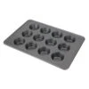 Bistro 12-Cup Dark Grey Muffin Pan, 14x10 -Cheap Cookware Store bistro 12 cup dark grey muffin pan 14x10 1
