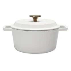Bistro 5-Quart Enameled Cast Iron Dutch Oven, White