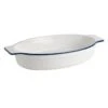 Bistro Blue Rim Oval Stoneware Dish, 15x9 1 Bistro Blue Rim Oval Stoneware Dish, 15x9 -Cheap Cookware Store bistro blue rim oval stoneware dish 15x9 1
