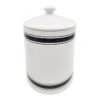 Bistro Dark Blue Striped Canister, 9.5"