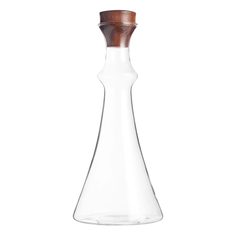 Bistro Glass Narrow Wooden Top Carafe 3 Bistro Glass Narrow Wooden Top Carafe