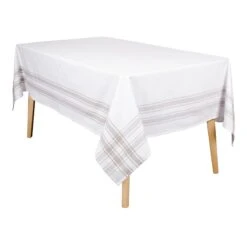 Bistro Marseille Grey Tablecloth, 60x84