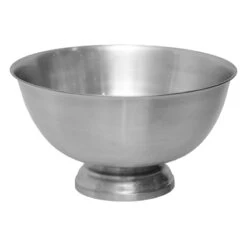 Bistro Silver Stainless Steel Footed Bowl, 12.5"