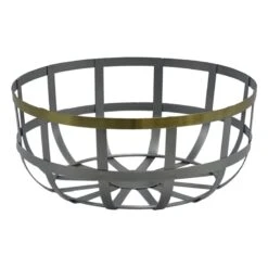 Bistro Two-Tone Metal Decorative Bowl, Large