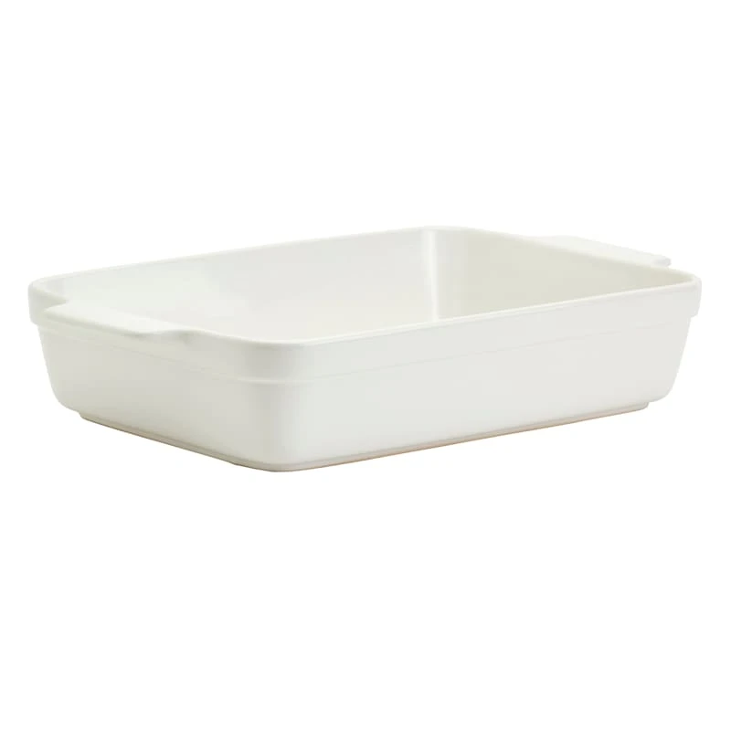 Bistro White Ceramic Rectangle Bakeware Dish, Large 2 Bistro White Ceramic Rectangle Bakeware Dish, Large