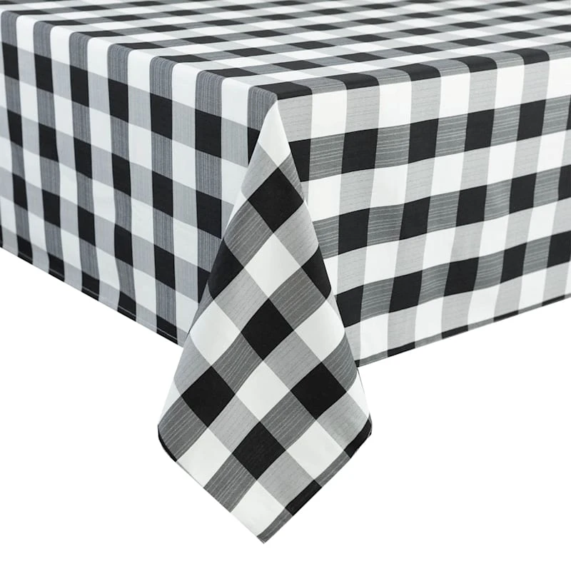 Black Buffalo Check Tablecloth, 60x84 3 Black Buffalo Check Tablecloth, 60x84