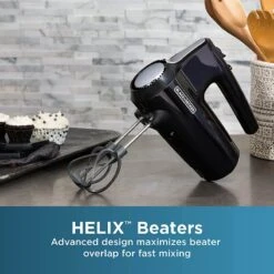 Black & Decker Helix 5-Speed Hand Mixer, Black -Cheap Cookware Store black decker helix 5 speed hand mixer black 3