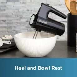 Black & Decker Helix 5-Speed Hand Mixer, Black -Cheap Cookware Store black decker helix 5 speed hand mixer black 5