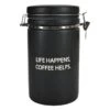 Black Hinged Coffee Jar, 9" -Cheap Cookware Store black hinged coffee jar 9